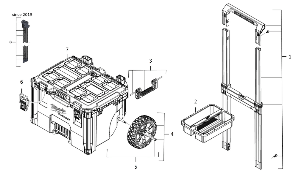 PACKOUT TROLLEY CASE spare parts
