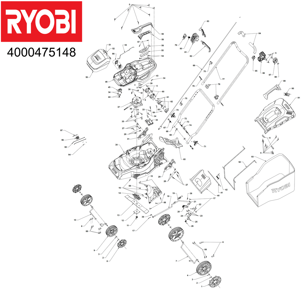Ryobi ry18lm37a shop