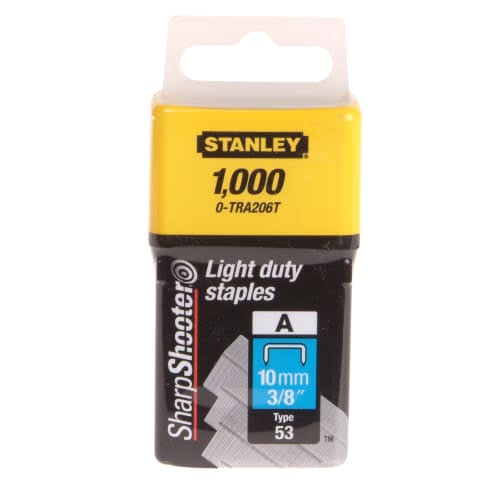 Stanley STA0TRA206T TRA2 Light-Duty Staple 10mm TRA206T (Pack 1000)
