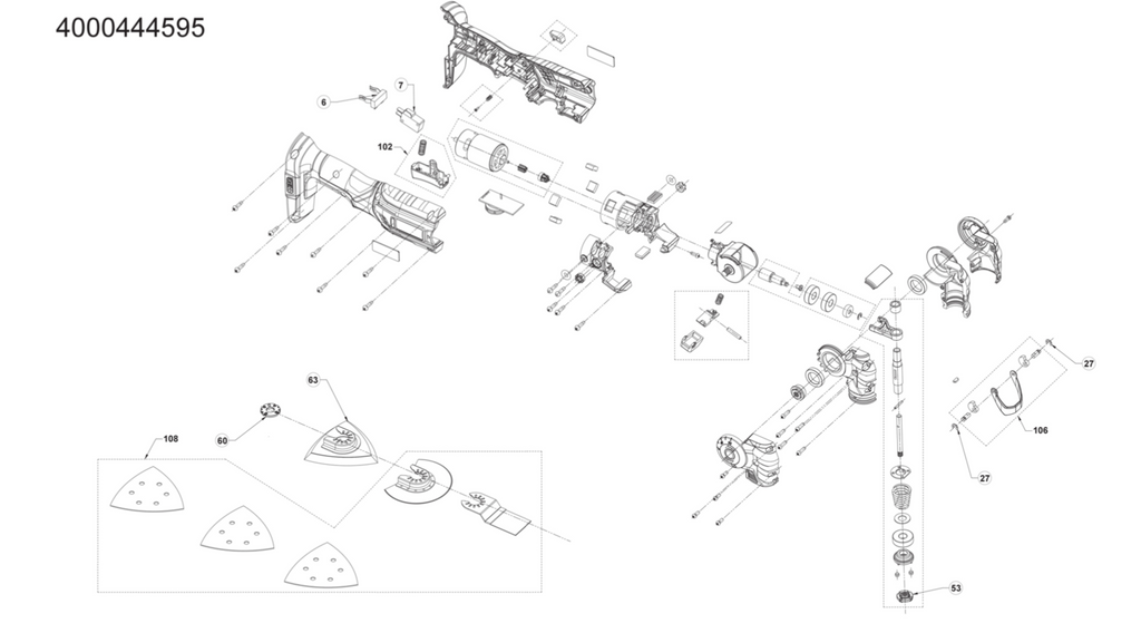 Ryobi R18mt multi tool spare parts