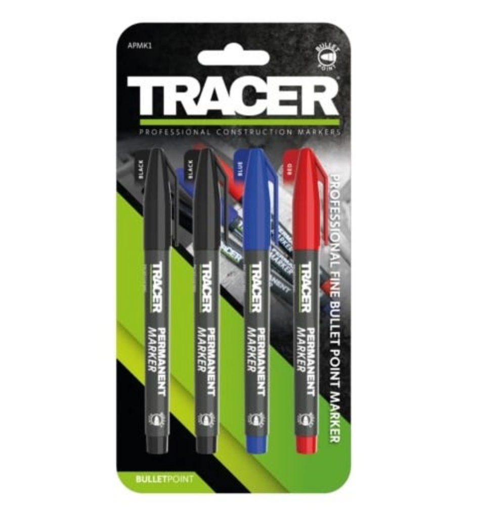 TRACER APMK1 Pack Of 4 Permanent Markers