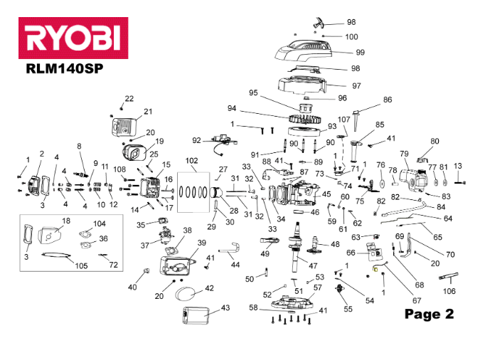 Ryobi rlm140sp carburetor hotsell