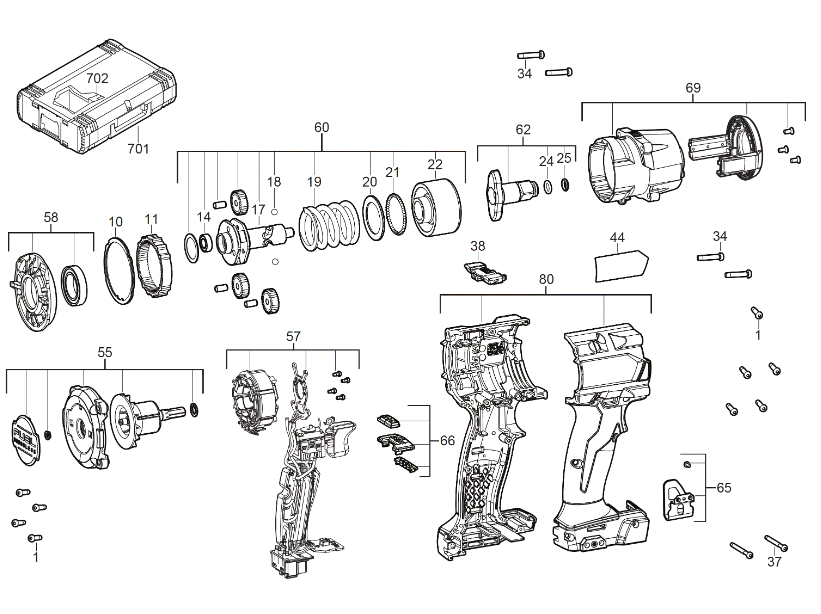 M18 Components Milwaukee M18FMTIW2F38 18v 3/8