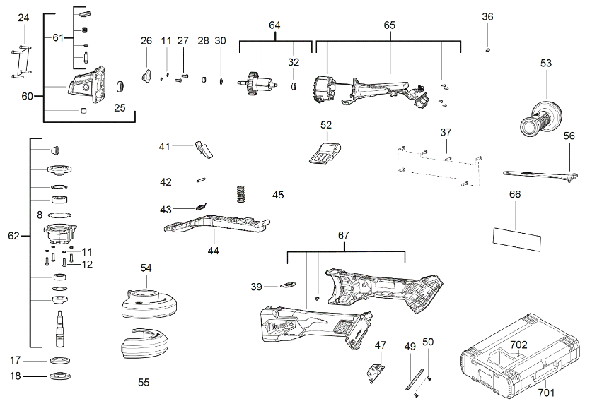 M18ONEFSAG115XPDB spare parts