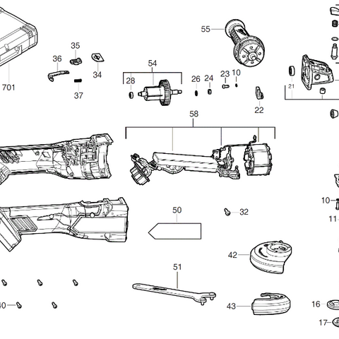 M18FSAG115XB spare parts