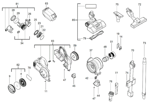 M18FCVL spare parts