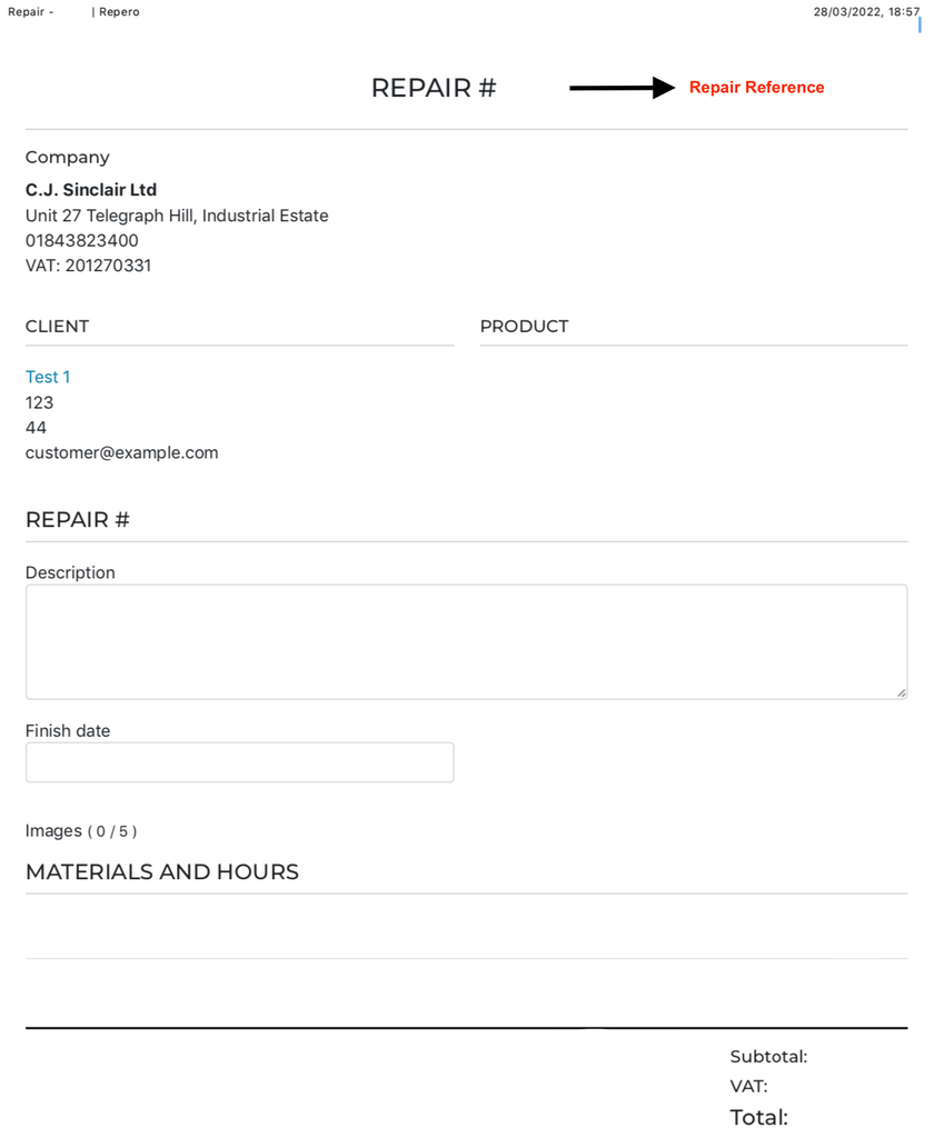 Repair Payment – C.J. Sinclair