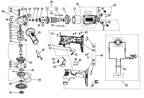 R18AG0 18V ANGLE GRINDER