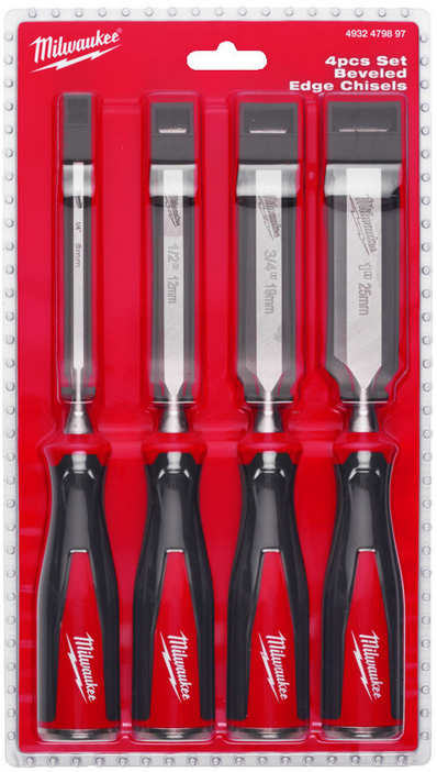 Milwaukee BEVELED EDGE CHISELS SET 4PC 4932479897 C.J. Sinclair