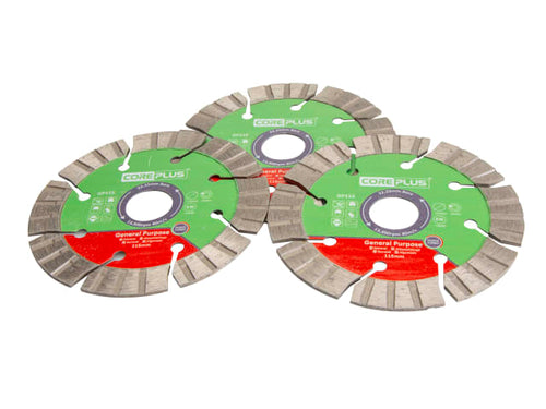 CorePlus Hybrid Diamond Blades 115mm Tin of 3 CORDBT115