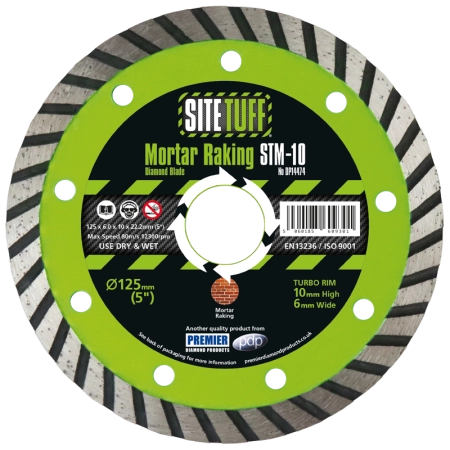 Site tuff 125mm mortar raking diamond blade dp14474