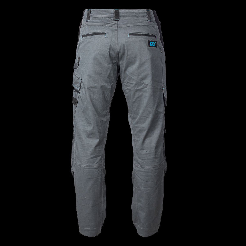 OX Pro Heavy Duty Flex Waist Trousers Grey